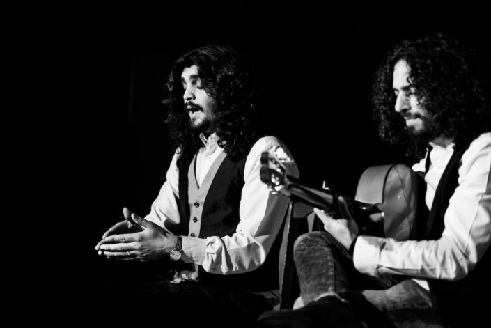 Foto de Israel Fernández y Jony Jiménez en el Círculo Flamenco de Madrid, tomada por Claudia Ruiz